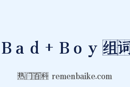 Bad+Boy组词是什么意思的图片